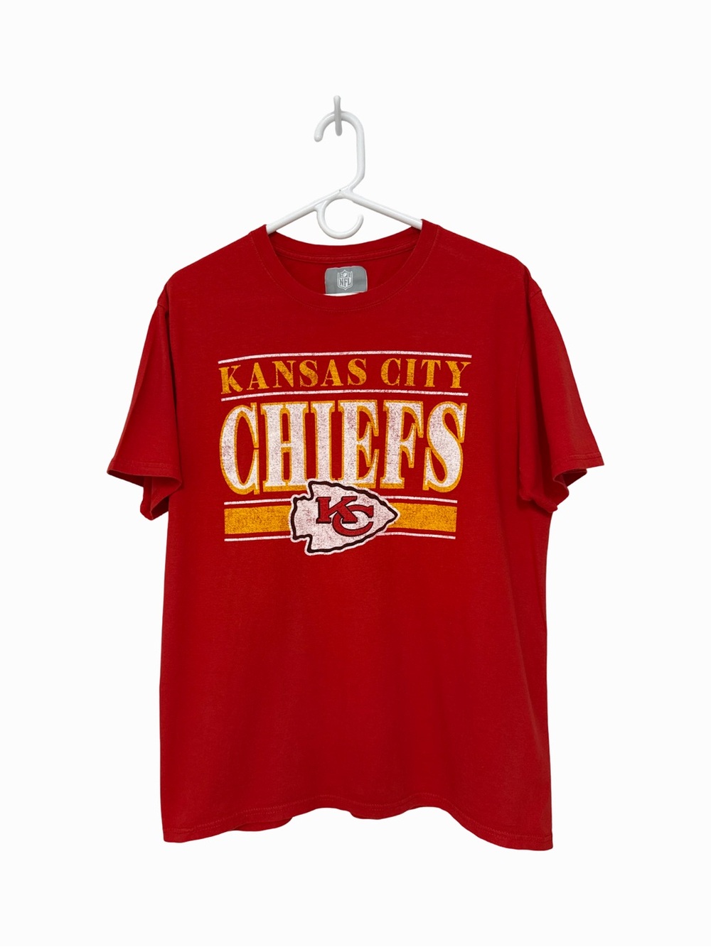 NFL ‘Kansas City Chiefs’ Vintage-Style Short Sleeve T-Shirt Men’s Large Red